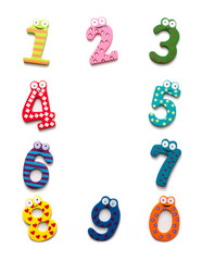 Funny numbers isolated on white background