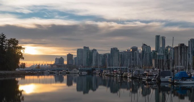 Vancouver city time lapse from the Stanley Park