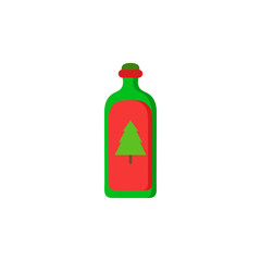 Green Xmas Bottle