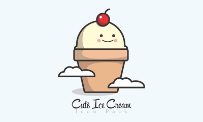 Cute Ice Cream Icon