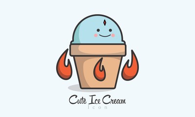 Cute Ice Cream Icon