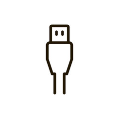 Usb line icon