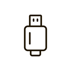 Usb line icon