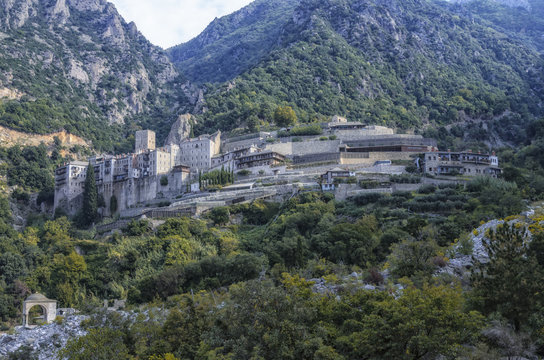 Orthodox Sacred Paul's monastery (Agios Pavel), Sacred mountain Athos, Halkidiki, Greece