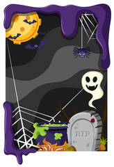 Background theme with halloween night