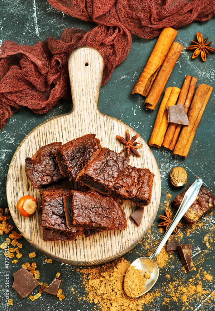 Wall mural cake and cocoa powder