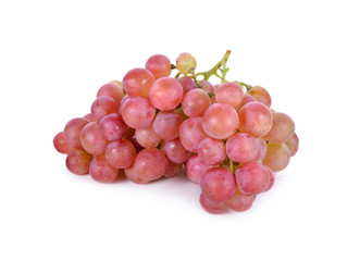 bunch of fresh grapes on white background