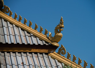 Gable apex in the temple in Pakse Laos