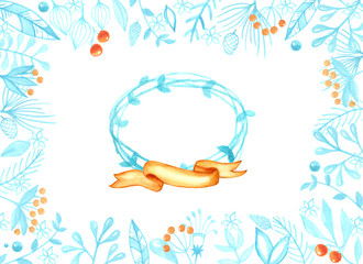 Christmas card with frame.