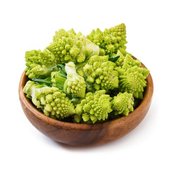 Cabbage romanesco  isolated on white background