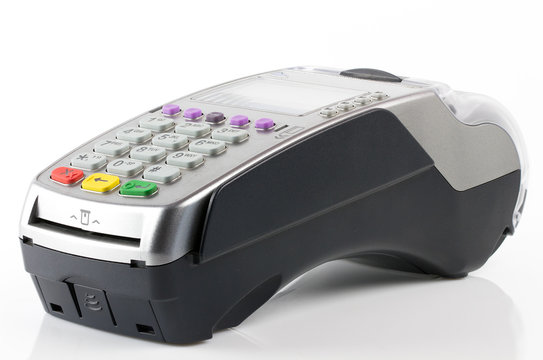 Payment terminal close-up