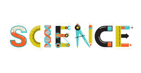 Science banner, typography and background © Marina Zlochin