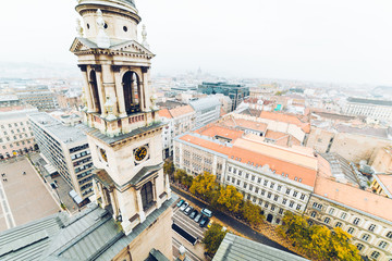 panorama of Budapest in auutmn day