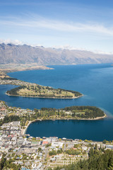 Naklejka premium Aerial view of Queenstown in New Zealand