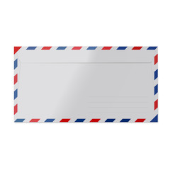 Paper envelope mockup isolated on white background. Vector illustartion
