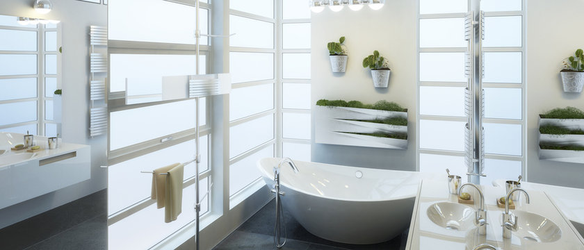 Contemporary Bathroom Design (panoramic)