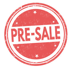 Pre-sale grunge rubber stamp