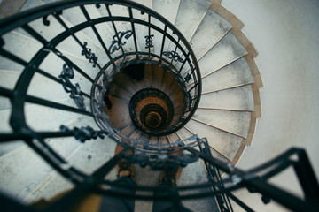 spiral stairs in old house