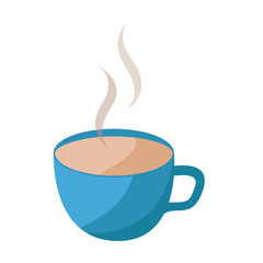 Illustration of blue cup of coffee