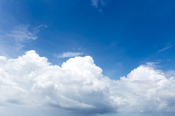 Naklejka na ściany i meble Beautiful nature background of blue sky whit white cloud