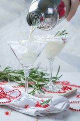 Christmas white margarita punch