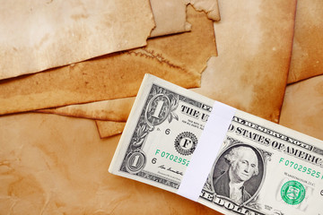 close up of banknote for background