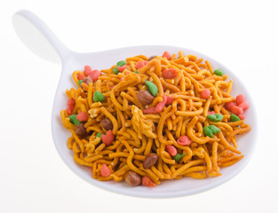 murukku or traditional indian snack on background.