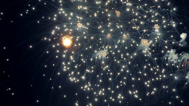Happy New Year fireworks. 4K.