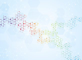 Abstract molecules medical background. illustration