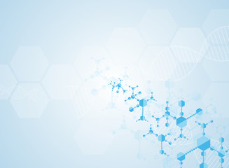 Abstract molecules medical background. illustration