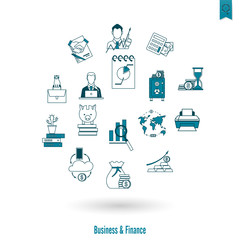 Business and Finance Icon Set