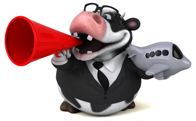 Fun cow - 3D Illustration