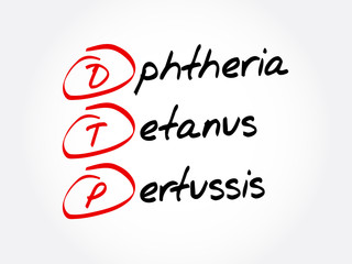 DTP - Diphtheria Tetanus Pertussis acronym, concept background