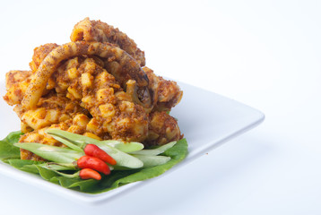 Squid Curry on blackground