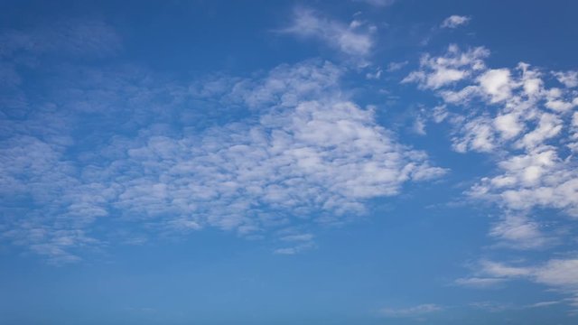 4K-time lapse of blue sky and clouds in summer season
