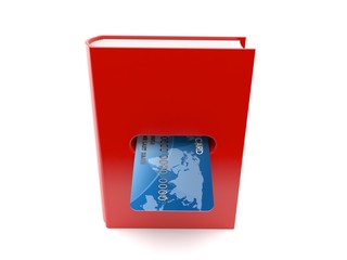 Credit card with book