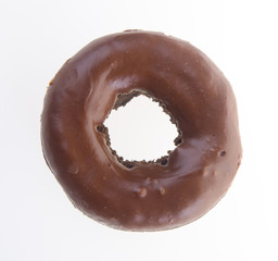 chocolate donuts on a background