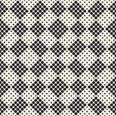 Modern Stylish Halftone Texture. Endless Abstract Background With Random Circles. Vector Seamless Mosaic Pattern.