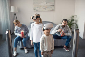 kids in vr headsets at home