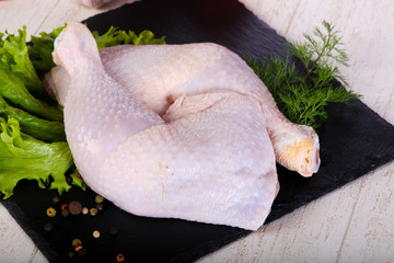 Raw chicken legs