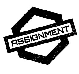 Obraz premium Assignment rubber stamp. Grunge design with dust scratches. Effects can be easily removed for a clean, crisp look. Color is easily changed.