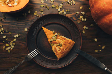 slice of pumkin pie