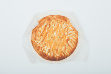pumkin pie on parchment paper