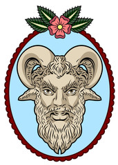 Portrait of the god Pan (Faun)