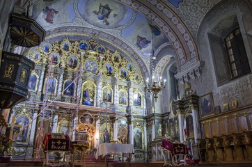 Fototapeta na wymiar orthodox church interior