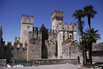 Castell Scaligero Türme, Sirmione, Gardasee, Italien, Europa