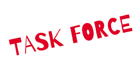 Task Force rubber stamp. Grunge design with dust scratches. Effects can be easily removed for a clean, crisp look. Color is easily changed.