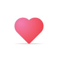 love heart icon in pink color vector illustrator