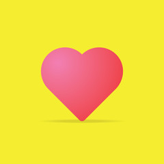 love heart icon in pink color vector illustrator