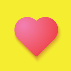 love heart icon in pink color vector illustrator